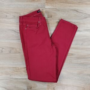 🩵Angry Rabbit Burgundy Mid Rise Stretchy Skinny Jeans Size 10/30